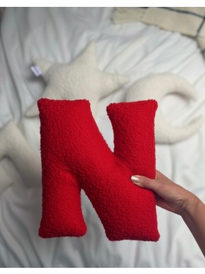 Harmoni Tekstil Harfli Peluş Yastık Sevgiliye Özel Hediye Tasarım Yastık