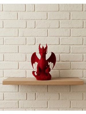 Kırmızı Ejderha Biblo 12 cm Dekoratif Fantastik Obje Hediyelik Süs Eşyası