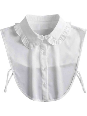 Butik Ayvitrin Kadın Fırfır Tasarım Yaka Aksesuar Içlik Gömlek