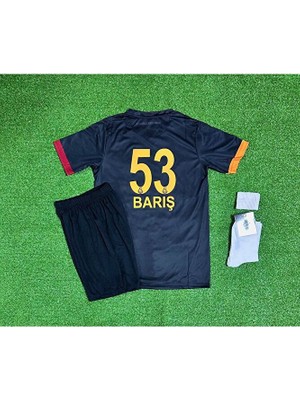 Alaturka Mix G.â.l.a.t.â.s.a.r.â.y 2024-25 Yeni Sezon Barış Alper Yılmaz Siyah Özel Çocuk Forması 4'lü Set