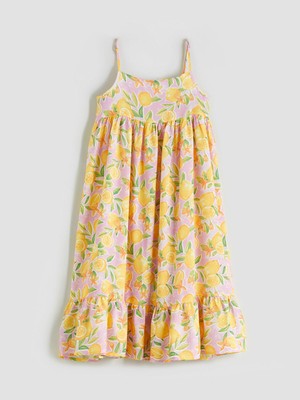 Lc Waikiki Yeni Sezon Kare Yaka Kız Çocuk Elbise