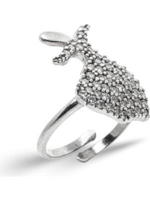 Oya Silver Ayarlanabilir Semazen Kadın Gümüş Yüzük [OYSY138]