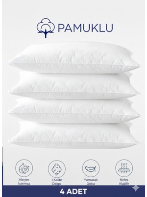 Harmoni Tekstil 4 Adet Silikon Elyaf Dolgulu 50X70 Antialerjik Yastık