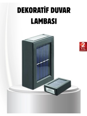Solar Güçlü 6 LED Dış Mekan Lambası – Otomatik Aç/kapa Işık Sensörlü Aydınlatma