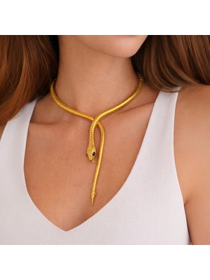 Sevil Gülgün Atelier Gümüş/altın Yılan Figürlü Ayarlanabilir Aksesuar - Kolye, Bileklik, Halhal, Saç ve Bel Aksesuarı