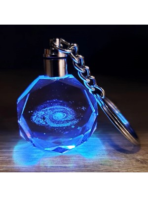 TeknoKesgin KESGİN MARKET®Galaxy Gezegen Tasarım Işıklı Anahtarlık