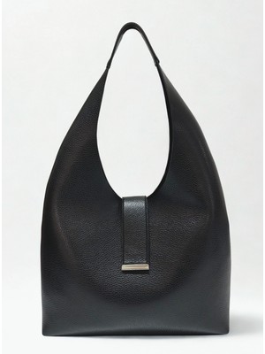 Fular & Bags Kadın Büyük Boy 3 Bölmeli Çıtçıt Kapamalı Shopper Kol ve Omuz Çantası