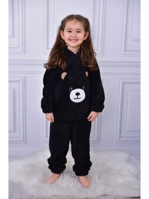 ruhaay Kız Çocuk Welsoft Nakış Detaylı Kapşonlu Alt Üst 2li Takım