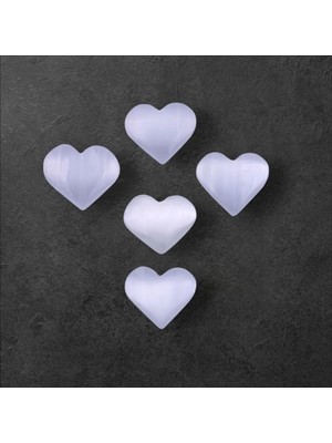 Zodyak Doğal Taş Selenit Doğal Taş Kalp