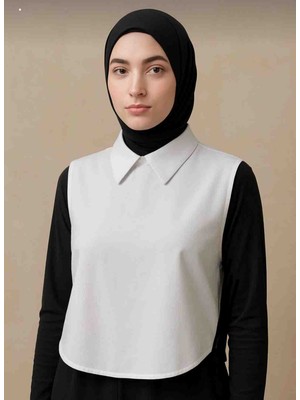 Butik Ayvitrin Kadın Önden Düğmesiz Arkadan Tek Düğme Tasarım Yaka Gömlek Aksesuar