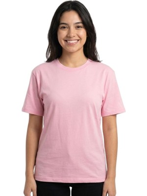 Oversıze Kalıp Enfield&co Kadın T-Shirt Basıc Pembe