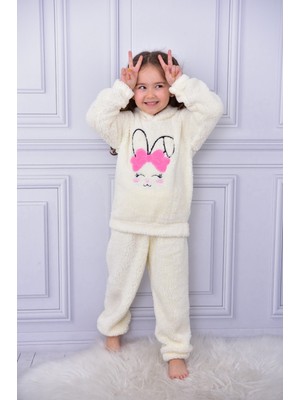 ruhaay Kız Çocuk Welsoft Nakış Detaylı Kapşonlu Alt Üst 2li Takım