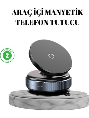 Mulvxkrg KRG02 Vakumlu Vantuzlu Mıknatıslı Telefon Tutucu 360 Derece Döner (Mulvix)