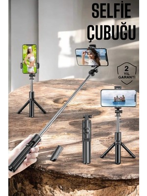 Mulvxkrg KRG02 Kumandalı Tripod Telefon Tutucu Selfie Çubuğu 360 Derece Dönebilen (Mulvix)