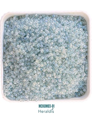 Heraldis 40 Gram Küçük Boy Kum Boncuğu 3 mm – Takı Yapım Boncuğu, Kolye ve Bileklik Için MCKUM03-01