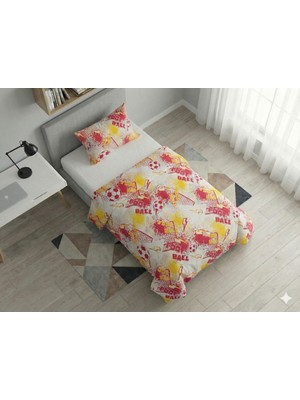 Tekstil Vagonu Tek Kişilik Lastikli Nevresim Takımı 2 Yastık Kılıflı Yumuşak Dokulu