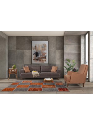 Mobis Yataklı Koltuk Takımı Keten Kahve