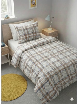 Tekstil Vagonu TTek Kişilik Lastikli Nevresim Takımı 2 Yastık Kılıflı Yumuşak Dokulu