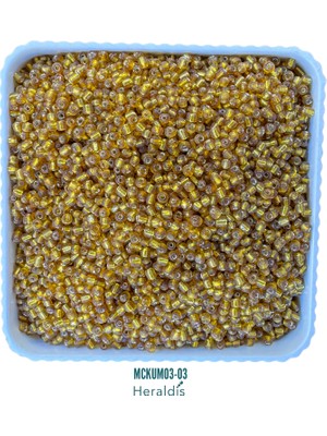 Heraldis 40 Gram Küçük Boy Kum Boncuğu 3 mm – Takı Yapım Boncuğu, Kolye ve Bileklik Için MCKUM03-03