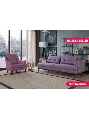 Madera Koltuk Takımı Keten Mor