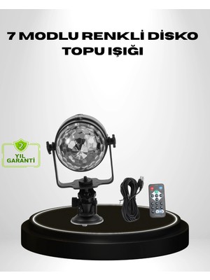 Zenvia Ritme Duyarlı LED Disko Topu – Renkli Işık Gösterili Parti Lambası ZNV2025