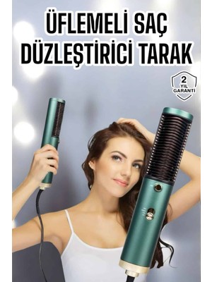 Pazarcan Fön Tarak Saç Düzleştirici Üflemeli Fön Makinesi Sıkı Dişli Taşınabilir