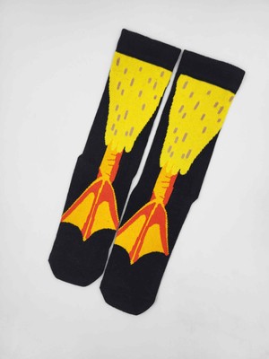 Ördek Bacağı Desenli Renkli Çorap