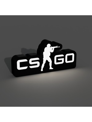 TriVox3D Csgo Logolu LED Işık Kutusu (Ev ve Ofis Için Uygundur Prize Takılarak Çalışır)