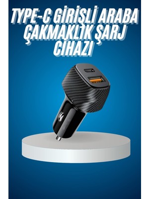 Store Mania Araç Içi Hızlı Şarj Soketi 38W Oto Çakmaklık Type-C Araba Çakmaklık STOREMANIA-96547