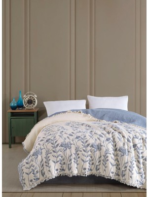 Vienna Home 240X260 cm Çift Kişilik Müslin Yatak Örtüsü | Içi Dolgulu %100 Pamuk Yatak Örtüsü