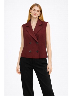 On Triko Kolsuz Kruvaze Yaka Yelek 66926