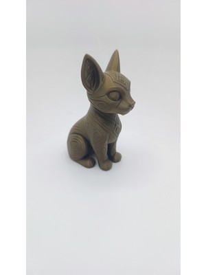 Antik Mısır Bastet Kedi Figürü - 3D Baskı Dekoratif Heykel (Pla)