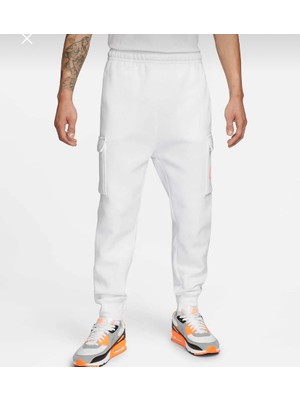 Nike Sportswear Fleece Beyaz Erkek Kargo Eşofman Altı DV9145-100