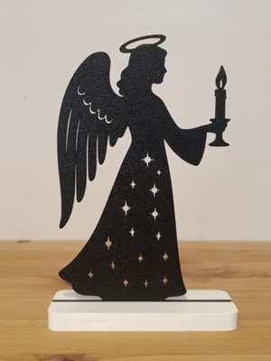 Mum Tutan Melek Silüeti | 3D Baskı Dekoratif Obje