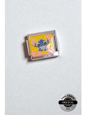 Lynare Italyan Stitch Charm Bileklik Charmı Sarı Yıldız Stitch Model 1 Adet