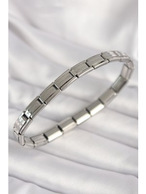 Ayder Timya 316L Çelik Gümüş Renk İnce Yazılı Nomination Kadın Bileklik - TJ-BB6876 TG/Tmya1395 220536