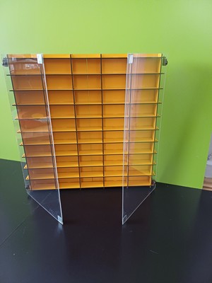 Mrtemur Pleksi Kapaklı Hotwheels Duvar Rafı, Matchbox Duvar Rafı, Akrilik Kapaklı Araba Rafı Turuncu