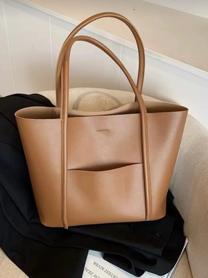 Özüm Takı Çanta Ön Cepli Yavrulu Kadın El Omuz ve Kol Çantası Taba