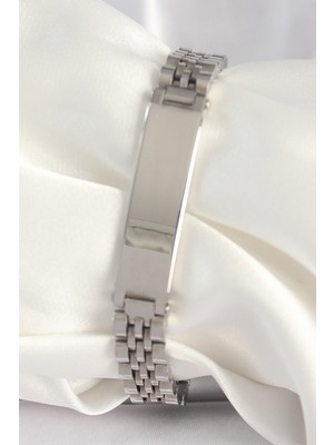 Ayder Timya 316L Çelik Gümüş Renk Zincir Künye Model Erkek Bileklik - TJ-EB3718 TG/Tmya1395 220433