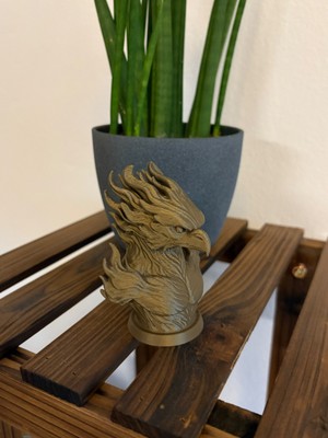 Anka Kuşu/alev Kartal Temalı Güçlü Büst Heykel (3d Baskı)