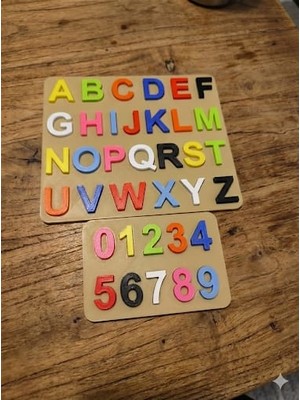 etkrtl Alfabe ve Rakam Puzzle Ikili Set 21,5X18,5 cm