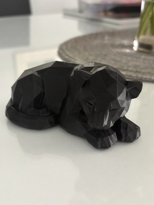 Dekorasif Poli Üçgen Panter Heykeli