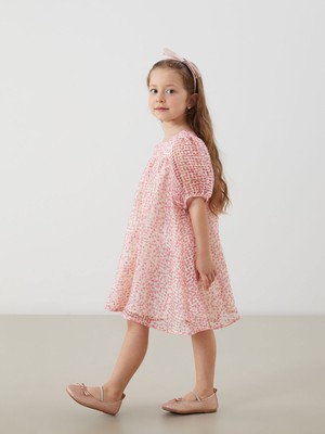 Lc Waikiki Yeni Sezon Kare Yaka Dantel Kız Çocuk Elbise