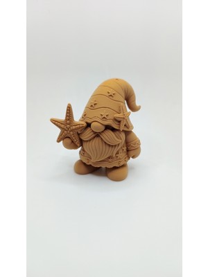 Denizyıldızlı Sevimli Cüce (Gnome) Figürü (3d Baskı)