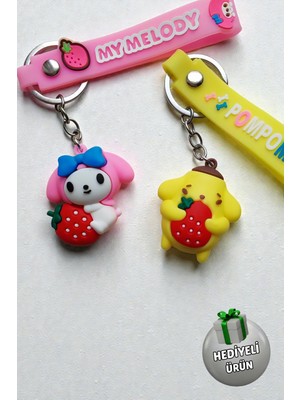 Lynare My Melody ve Pompompurin 3D Silikon Anahtarlık Seti 2 Adet