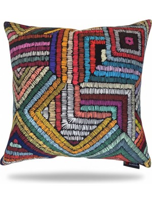 Ustaagac Etna Afrika Desenli Dekoratif Kırlent Kılıfı – 40X40 cm