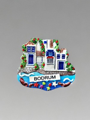 Mundy Bodrum Temalı Kabartmalı Polyester Magnet. 7cm x 6cm (KOD:1065)