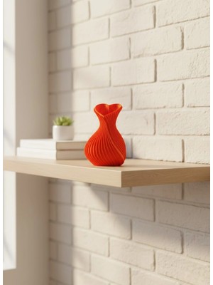 Mulvxkrg KRG02 Kalpli Turuncu Dekoratif Vazo 11 cm Modern Şık Masaüstü Aksesuar (Mulvix)