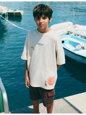 Marks & Spencer Saf Pamuklu Grafik Baskılı T‑shirt (2–16 Yaş)