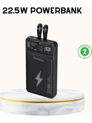 Mulvxkrg KRG02 Powerbank Hızlı Şarj 10000 Mah Dahili Kablo (Mulvix)